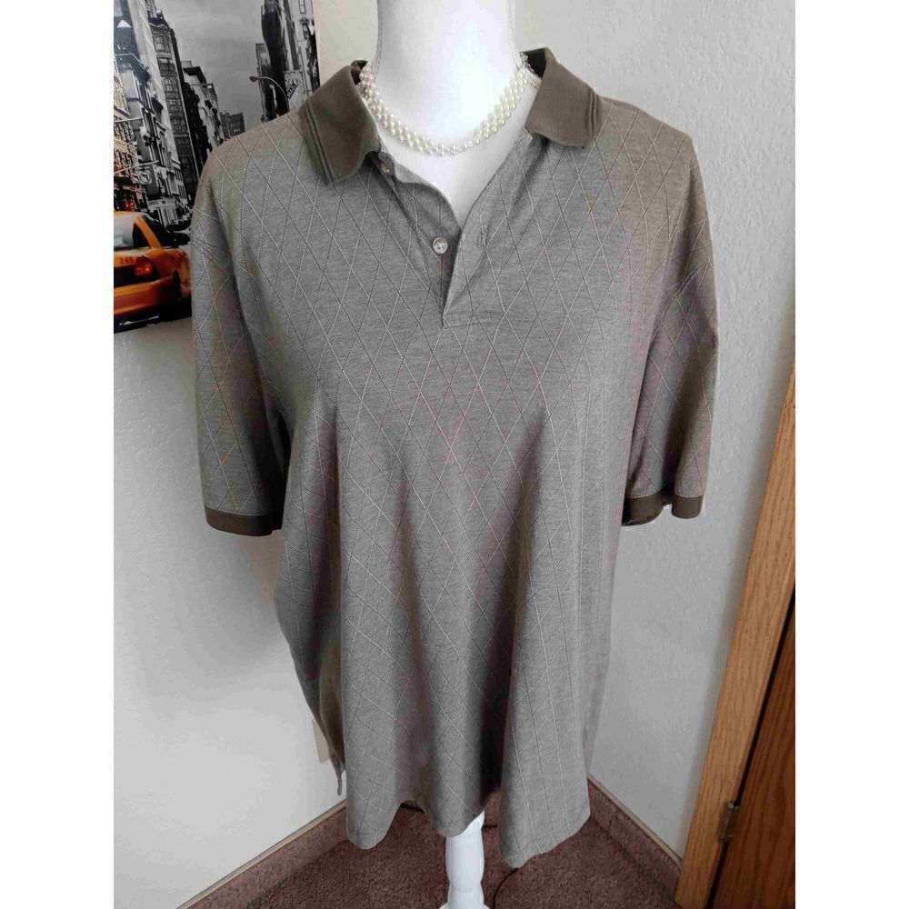 David Taylor Collection Dark Green Polo Shirt Sleeve-XL Good Condition